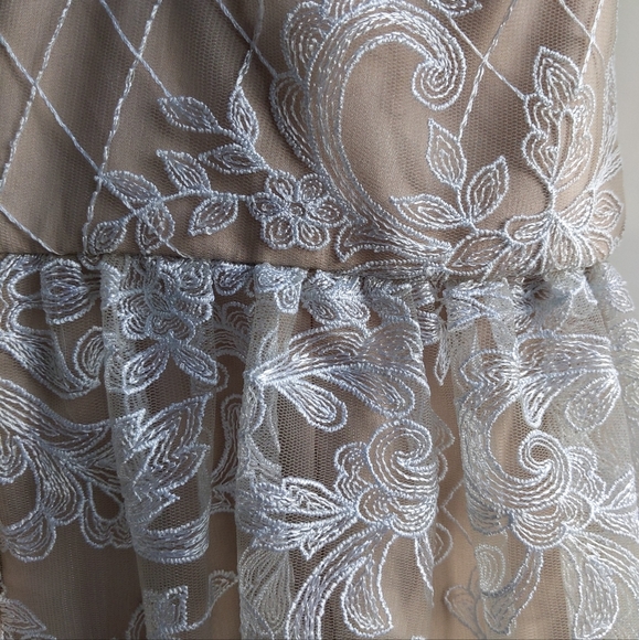 Monique Lhuillier lace overlay cocktail dress, size 2, White and Cream - Picture 3 of 8